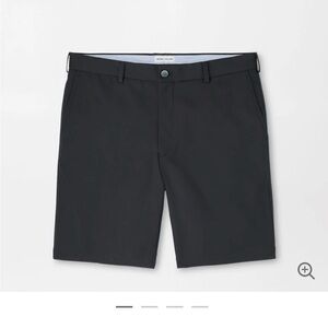 Peter Millar Black Flat Front Shorts